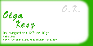 olga kesz business card